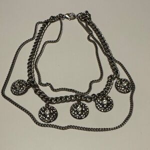 Express Silver Multi-Chain Necklace